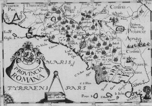Cartografia paludi pontine - 1600 ca.
