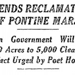 dal New York Time del 4 Ottobre 1926_ la bonifica delle Paludi Pontine